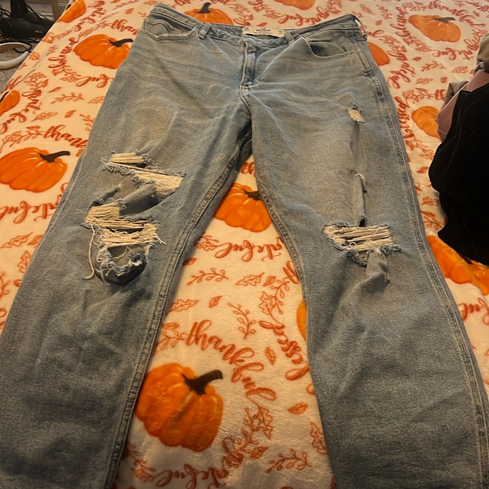 Hollister high waisted ripped jeans